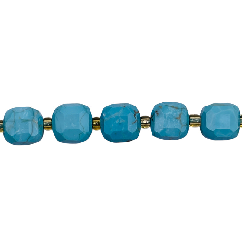 8mm Cube Blue Howlite