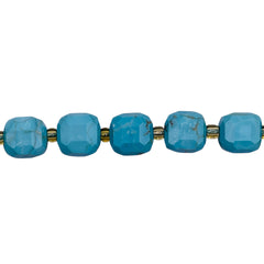 8mm Cube Blue Howlite