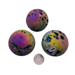 40mm Druzy Sphere Purple Light