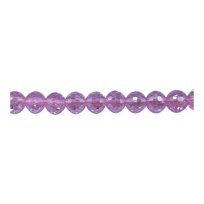 6mm Thunder Polish Round Disco Cut Lt. Amethyst Super AB