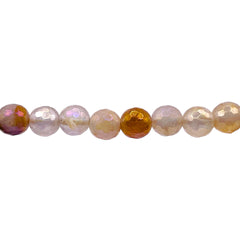8mm Round Cut Yellow Hematoid Quartz Shine