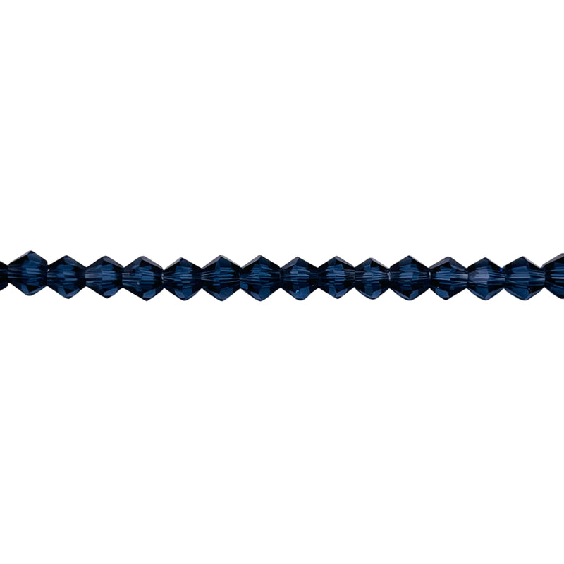 4mm Thunder Polish Glass Crystal Bicone Mexican Blue