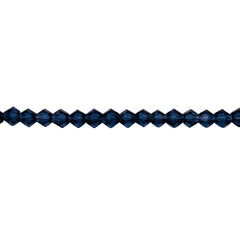 4mm Thunder Polish Glass Crystal Bicone Mexican Blue