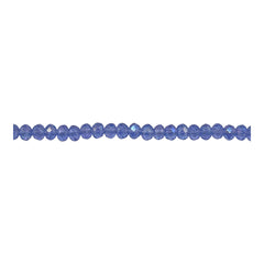 3mm Thunder Polish Glass Crystal Roundel Cut Lt. Sapphire AB