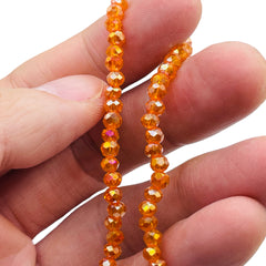 4mm Thunder Polish Glass Crystal Roundel Cut Sun GA