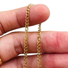 Losolo 3mm Stainless Steel Chain 18K Gold Plated