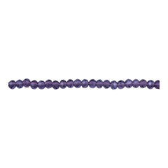 3mm Thunder Polish Glass Crystal Roundel Cut Violet AB