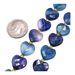 12mm Heart Cut Fluorite