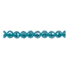 6mm Thunder Polish Round Disco Cut Aquamarine Jade Super AB