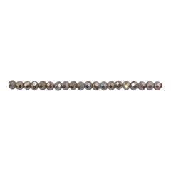 3mm Thunder Polish Glass Crystal Roundel Cut Tortilla AB