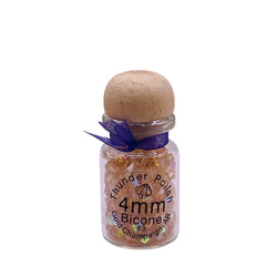 4mm Thunder Polish Glass Crystal Bicone Gold Champagne AB Bottle