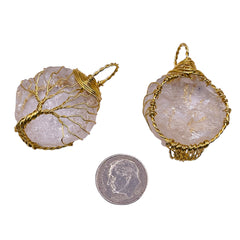Clear Quartz Tree of Life Pendant