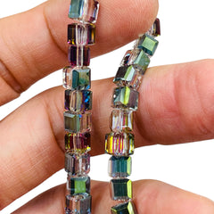 6mm Cube Glass Crystal Violet Dream