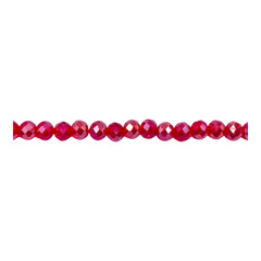 4mm Thunder Polish Glass Crystal Roundel Cut Red AB