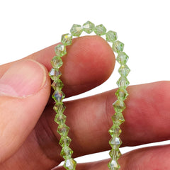 4mm Thunder Polish Glass Crystal Chrysolite AB
