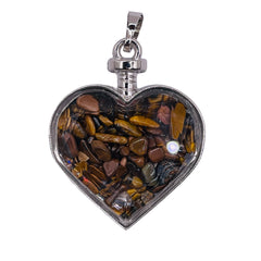 Tiger Eye Heart Pendant