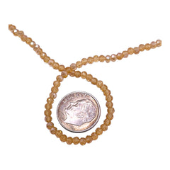 3mm Thunder Polish Glass Crystal Roundel Cut Gold Champagne AB