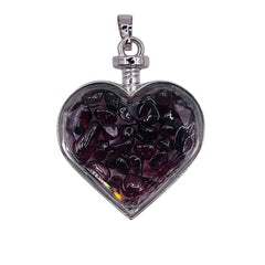 Garnet Heart Pendant