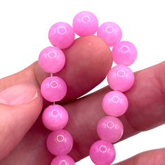 Dyed Jade Round Pink