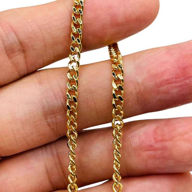 Losolo 3.6mm Stainless Steel Chain 18K Gold Plated