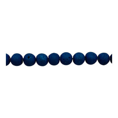 6mm Druzy Round Blue Light