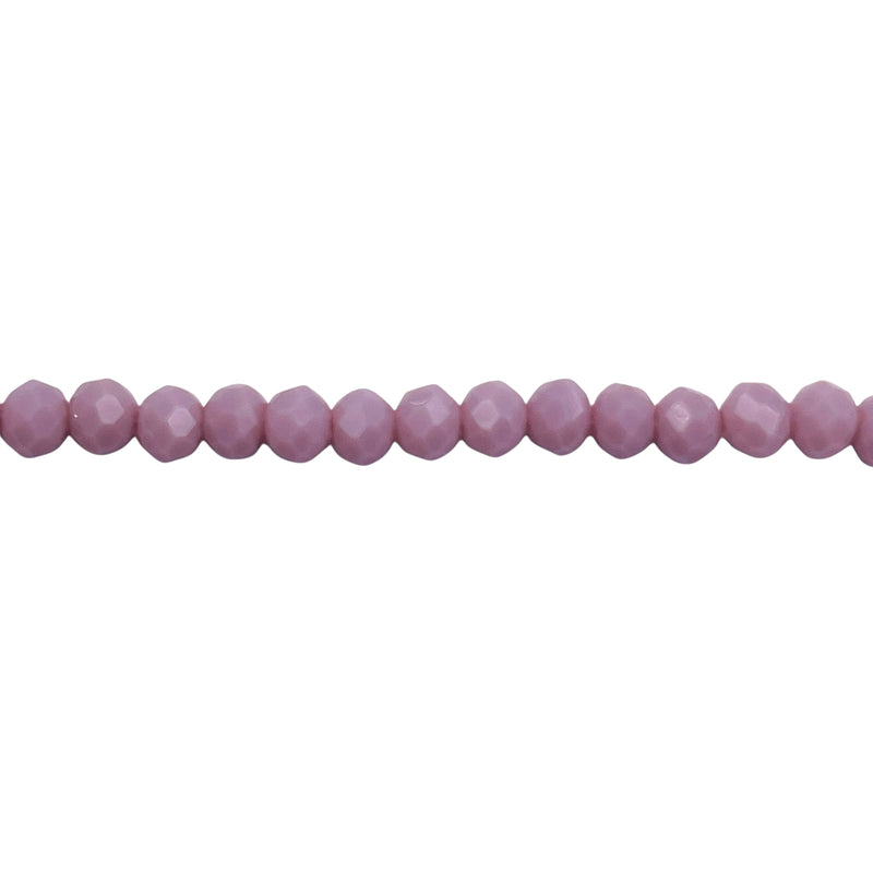 4mm Thunder Polish Glass Crystal Roundel Cut Plum