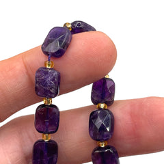 10x8mm Flat Rectangle Cut Amethyst