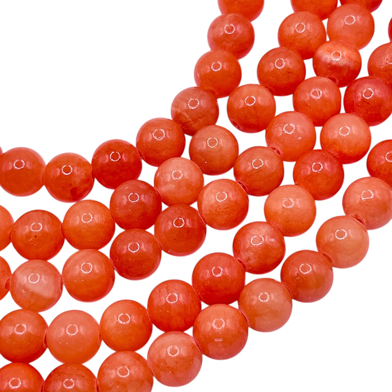 Dyed Jade Round Orange