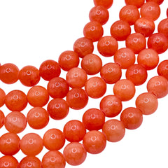 Dyed Jade Round Orange