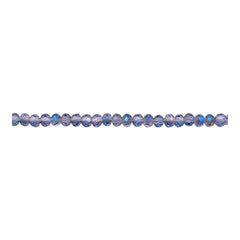 3mm Thunder Polish Glass Crystal Roundel Cut Blue Magic