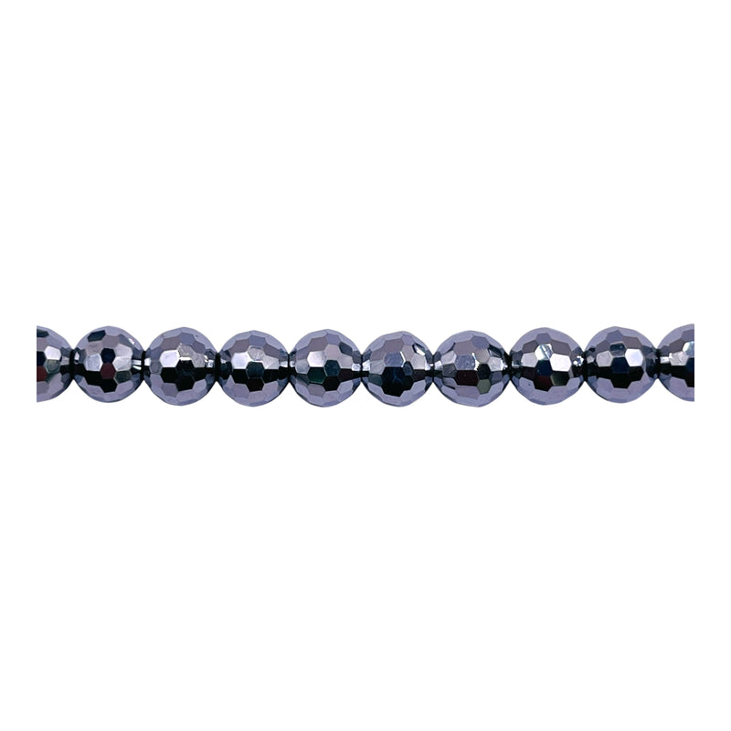 6mm Thunder Polish Round Disco Cut White Gold