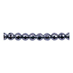 6mm Thunder Polish Round Disco Cut White Gold