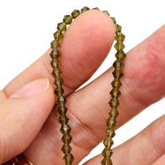 4mm Thunder Polish Glass Crystal Bicone Black Diamond