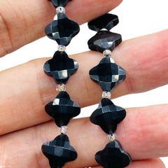 11mm Clover Cut Obsidian