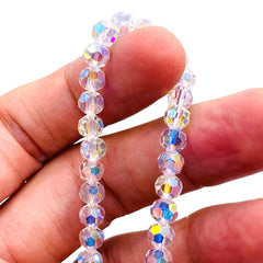 6mm Round Cut Glass Crystal Super AB