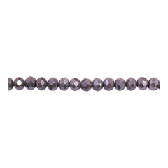 4mm Thunder Polish Glass Crystal Roundel Cut Tauqe Jade AB