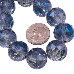 20mm Round Cut Glass Crystal Magic Blue