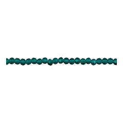 3mm Thunder Polish Glass Crystal Roundel Cut Green Zircon