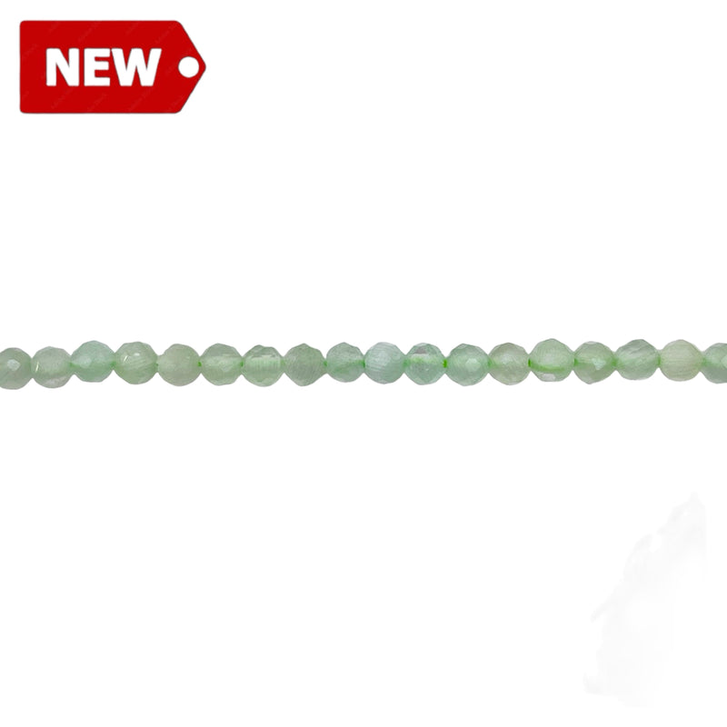 3mm Thunder Polish Round Cut Green Jade