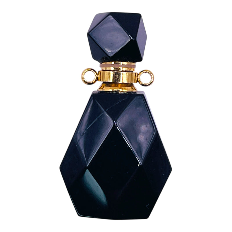 35x20mm Perfume Holder Black Agate Pendant