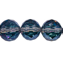 20mm Round Cut Glass Crystal Gold Violet Dream