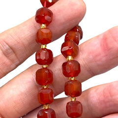 8mm Cube Red Agate