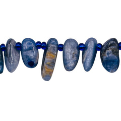 9-13mm Chips Kyanite side drilled