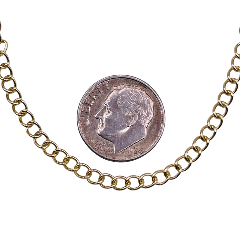 Losolo 4x3mm Stainless Steel Chain 18K Gold Plated