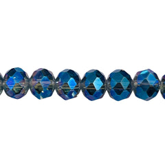 10mm Roundel Cut Glass Crystal Magic Green