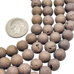 8mm Druzy Round Copper