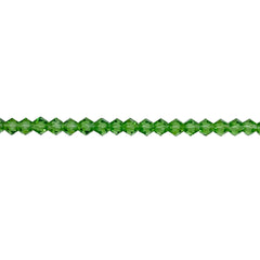 3mm Thunder Polish Glass Crystal Bicone Peridot Bottle