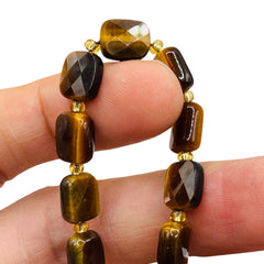 10x8mm Flat Rectangle Cut Tiger Eye