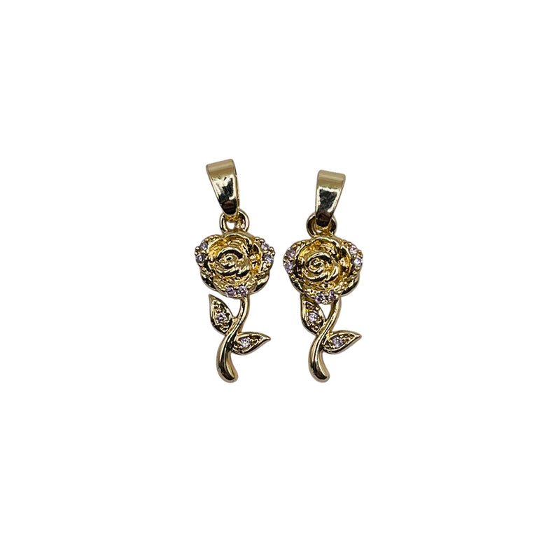 12x7mm Rose Charm