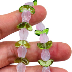 16x14mm Rose Glass Lt. Pink